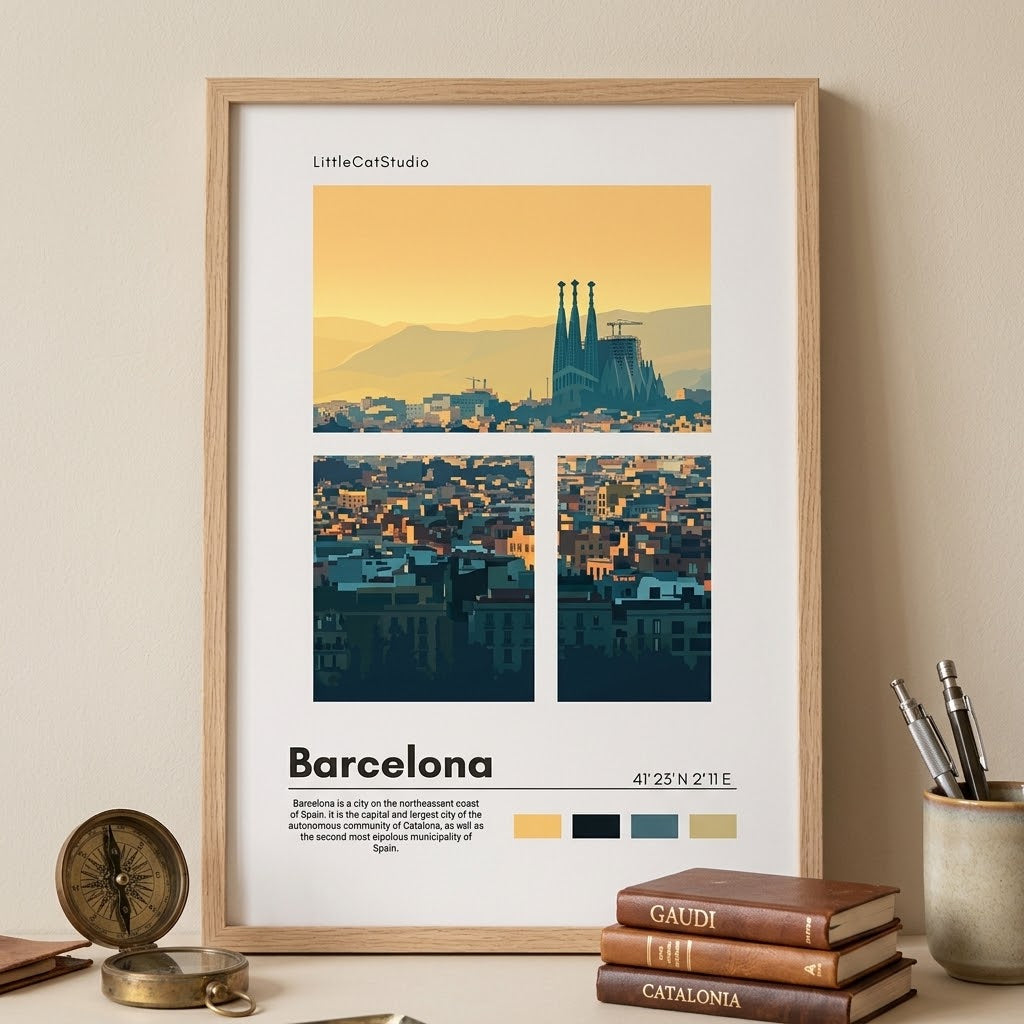 Barcelona Travel Poster N°2