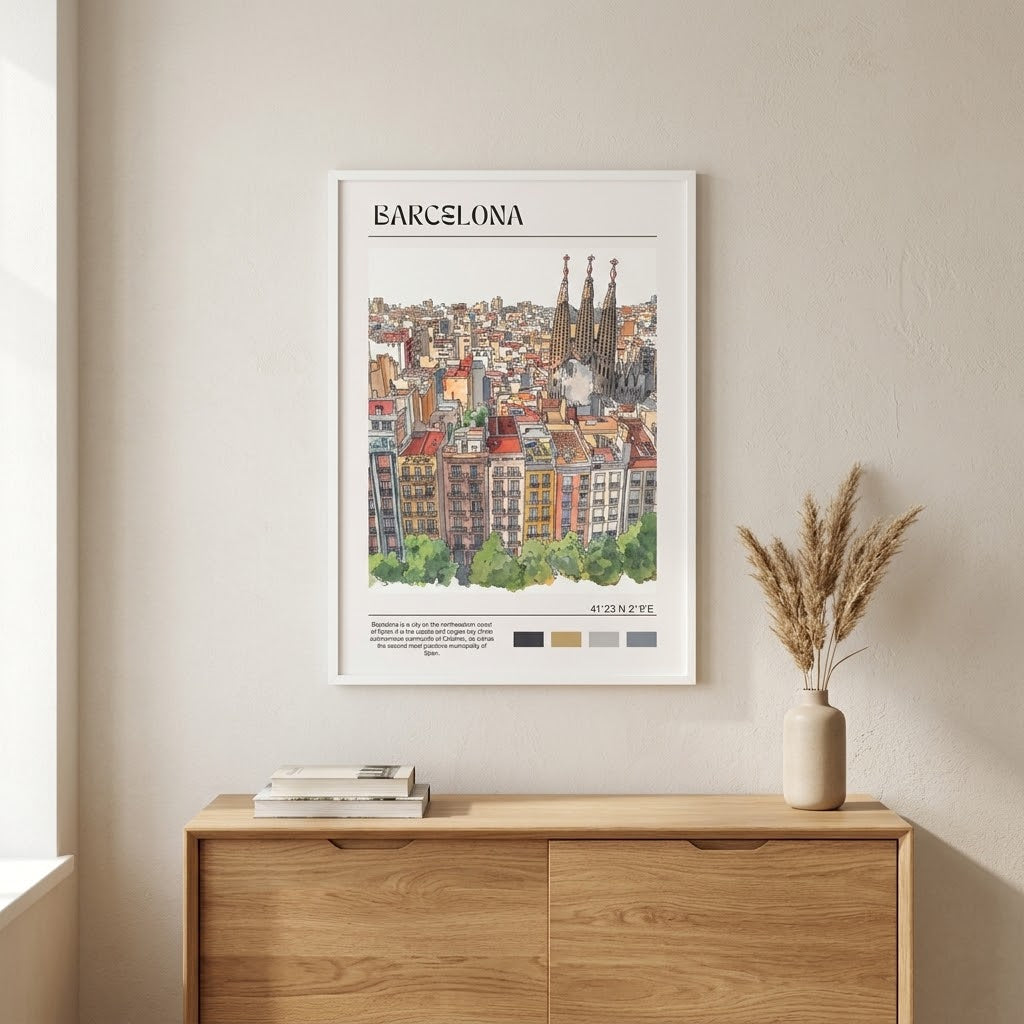 Barcelona Travel Poster