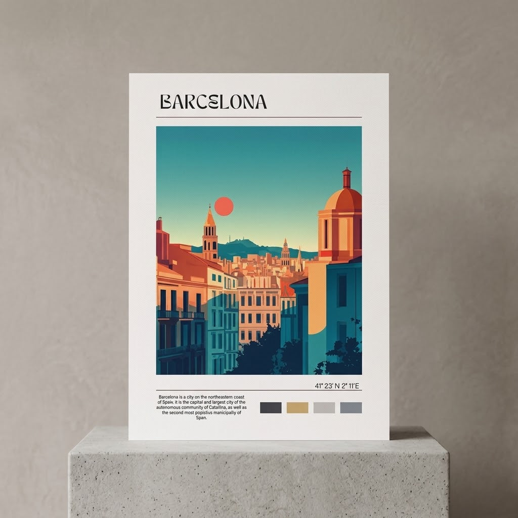 Barcelona Travel Poster N°4